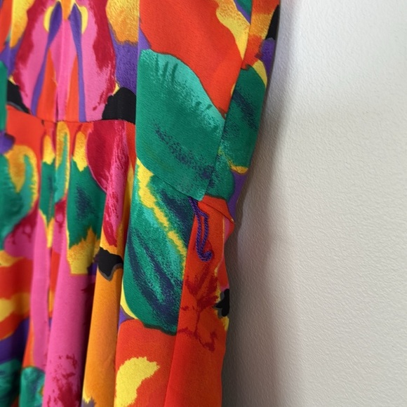 Vintage Mr Edward full Vibrant Floral Sleeveless Dress - Picture 8 of 9